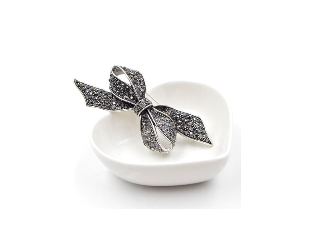 Silver Gray Brooch Flower for Gown or Dress