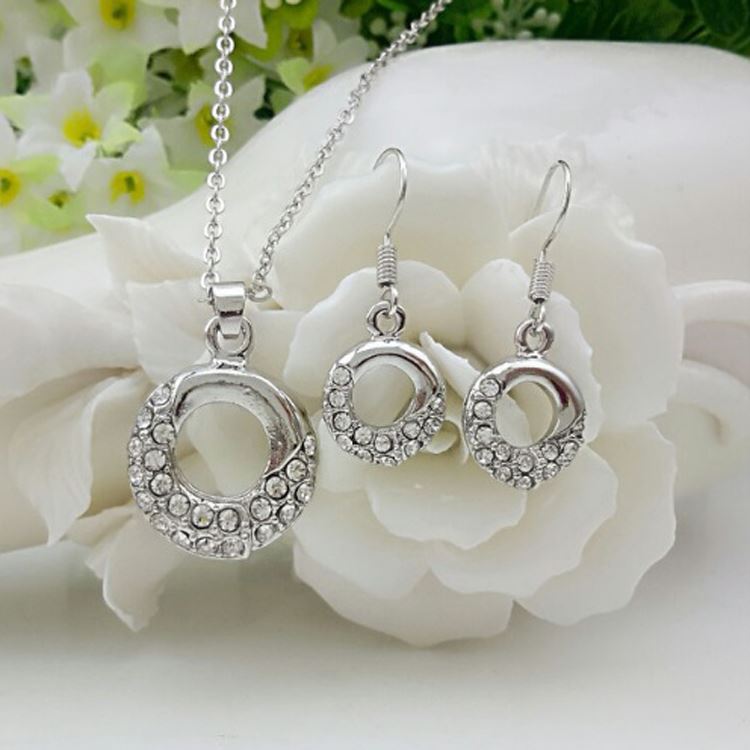 Silver Necklace, Earrings - Matching Jewellery Set
