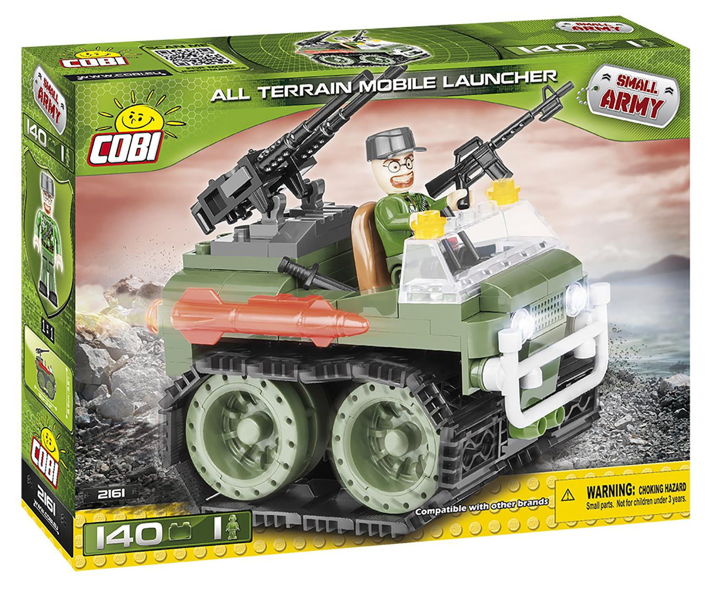 Cobi Army All Terrain Vehicle With Mounted Guns Blocks Bricks 140Pc Compatible Age 5+