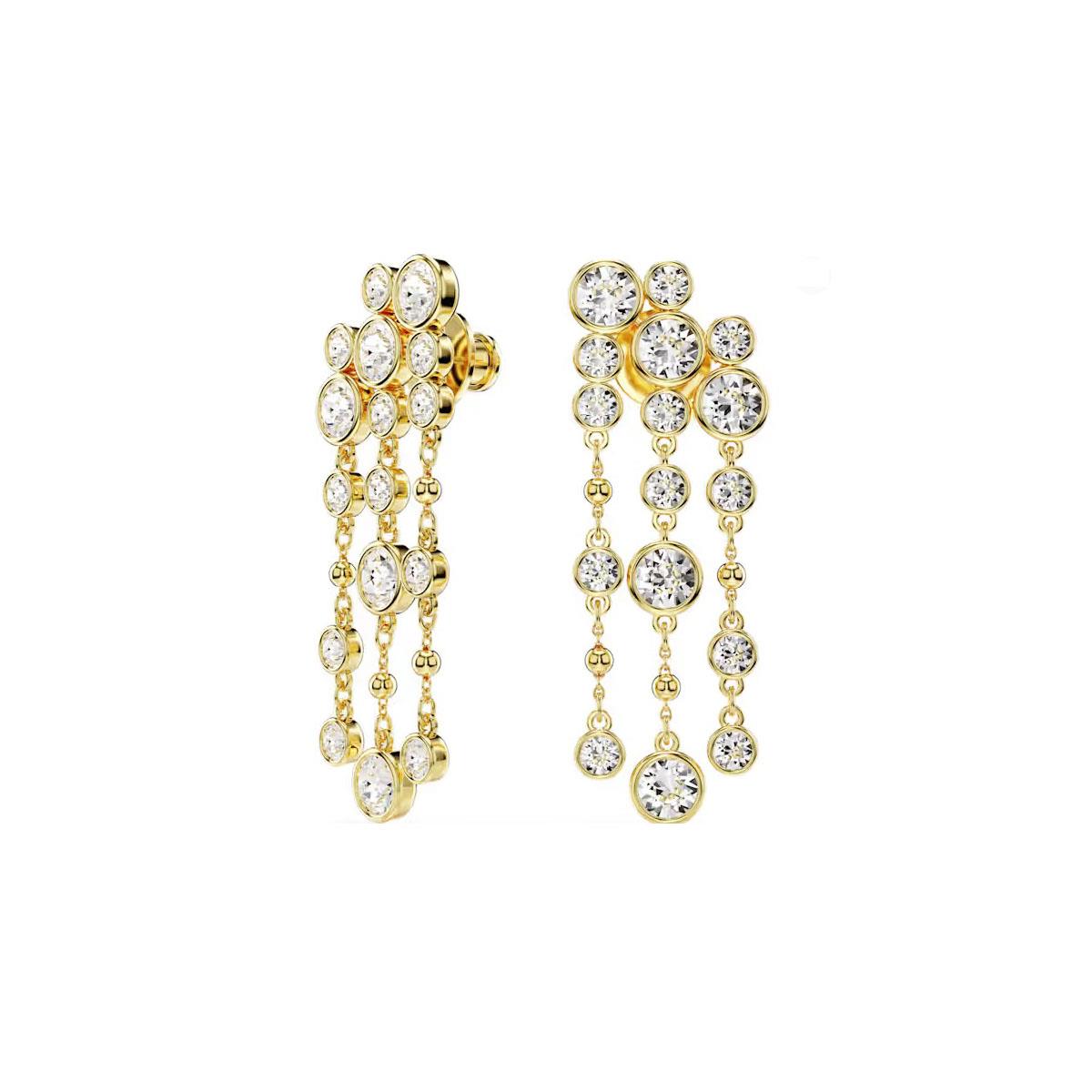 Charles William Gold Earrings with Real Elements Dangle Style