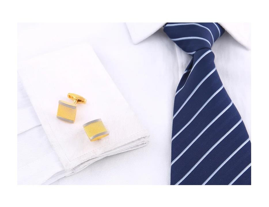 Mens Luxury Gold Silver Cufflinks Stunning Combo Great Gift Elegant Present