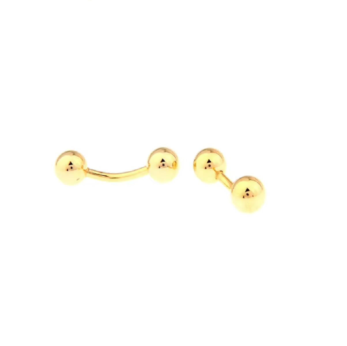 Charles William Luxury Stud Gold Cufflinks Ball Return Unique Gift