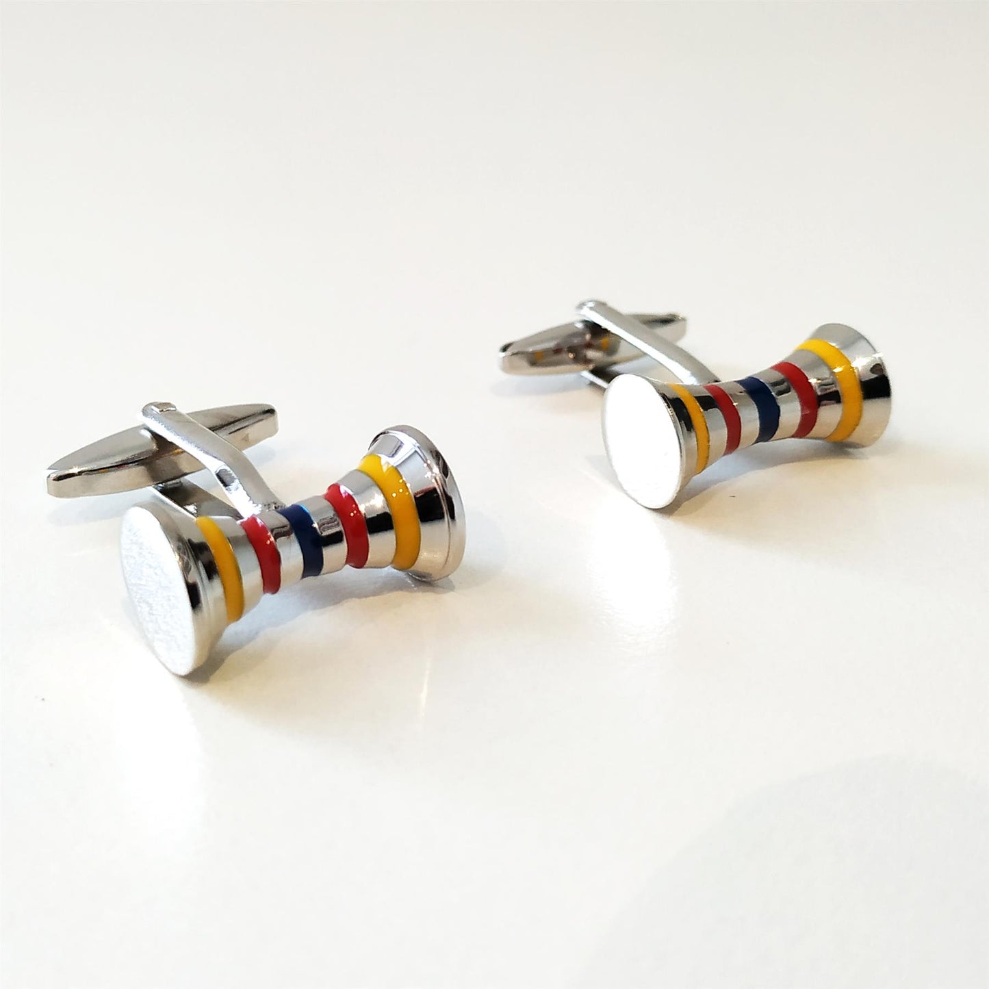 Charles William Barrel Cufflink Novelty Pattern