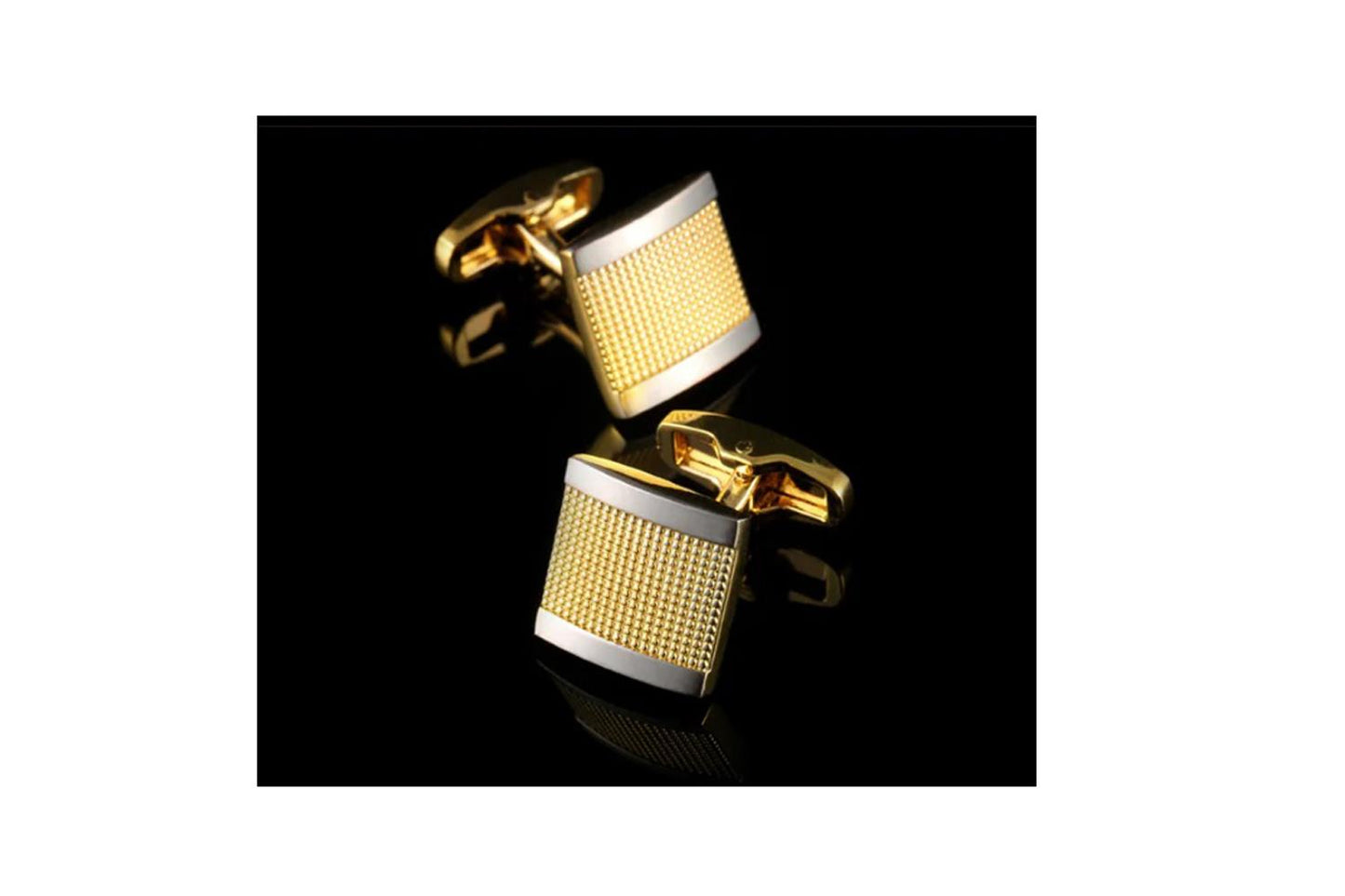 Mens Luxury Gold Silver Cufflinks Stunning Combo Great Gift Elegant Present