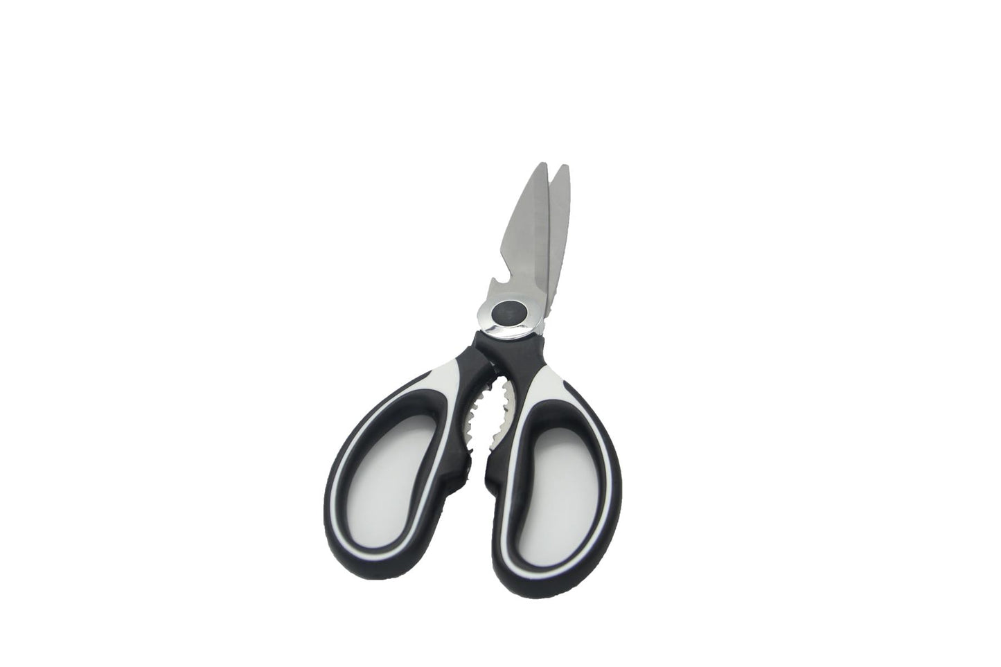 Heavy Duty Kitchen Scissors Stainless Steel Blades Bottle Opener Non Slip Nut Cracker