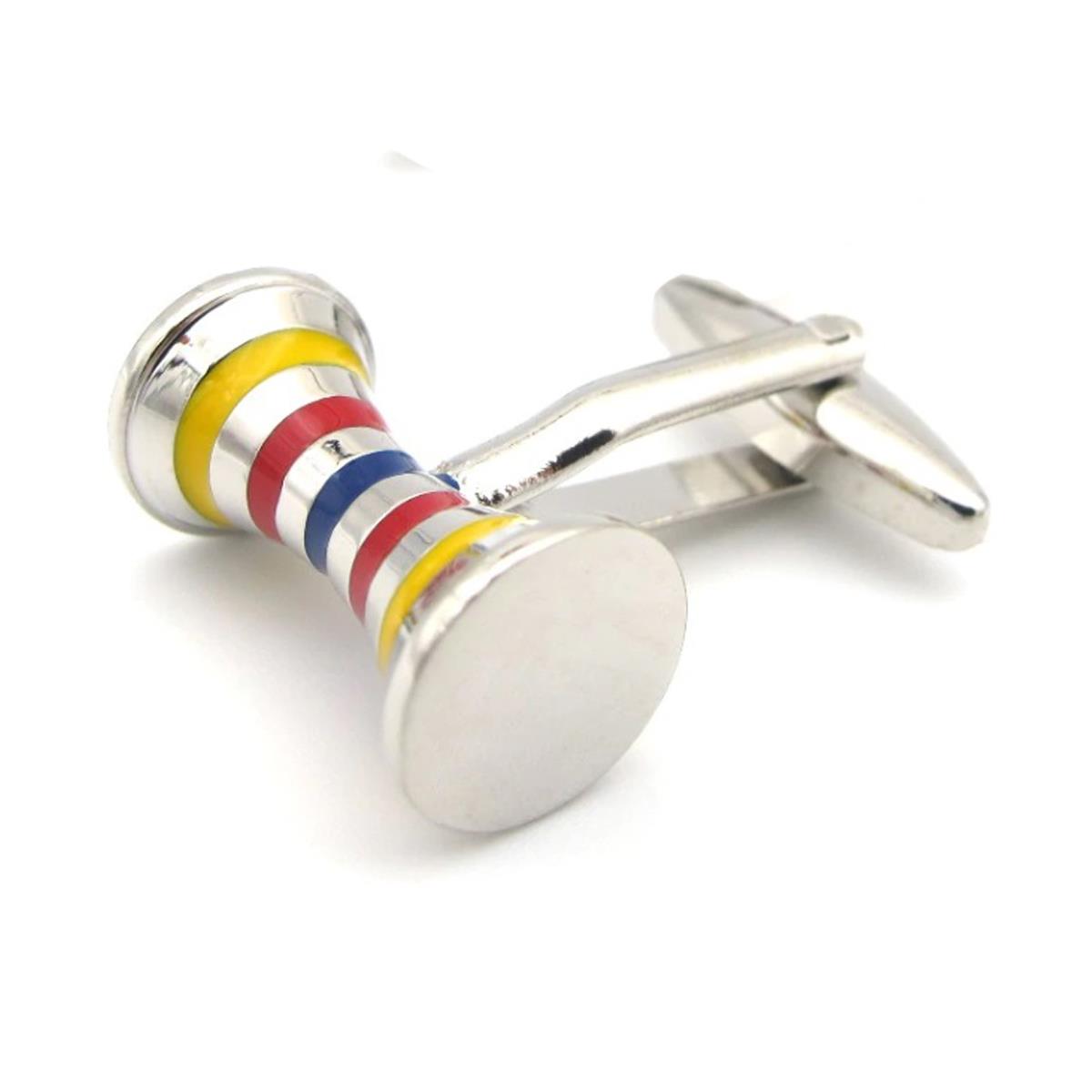 Charles William Barrel Cufflink Novelty Pattern