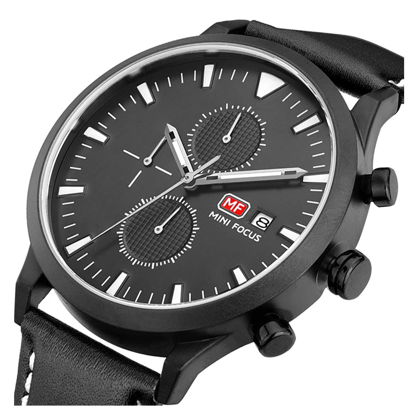 Mens Watch Black White Boys Smart Analogue Watches