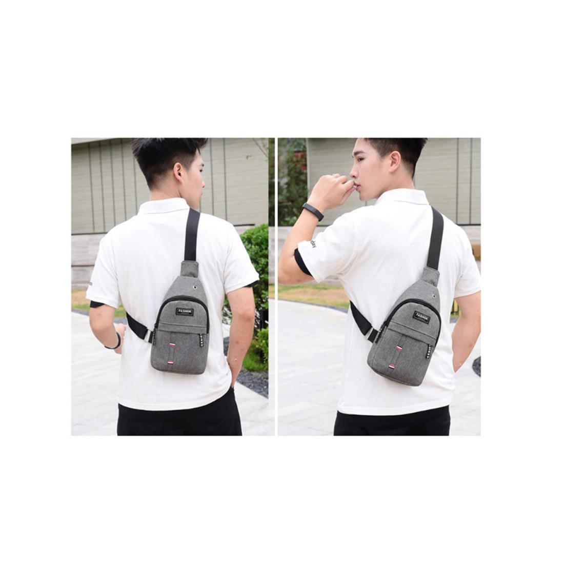 Man Bag Rucksack Bag Smart Jog Run Bike Cycle Office Travel Phone Mobile Grey