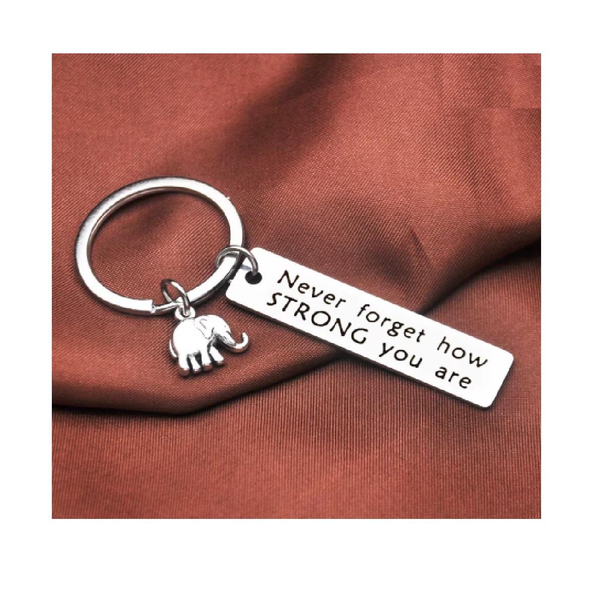 Motivational Keyring Keychain Strength Resilience Loved Courage Inspire Positive Message