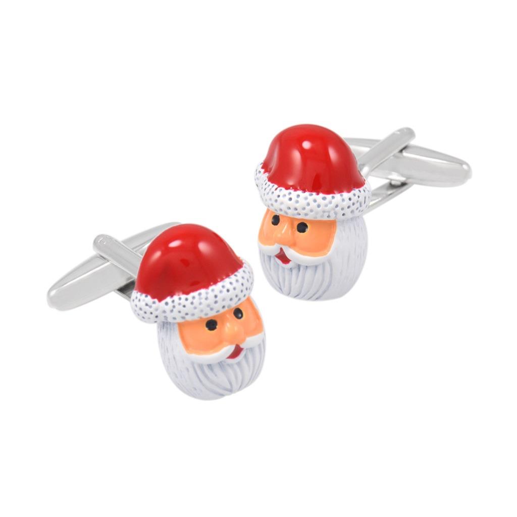 Charles William Fun Novelty Santa Claus Father Christmas Cuffflinks Red White Beard Cufflink