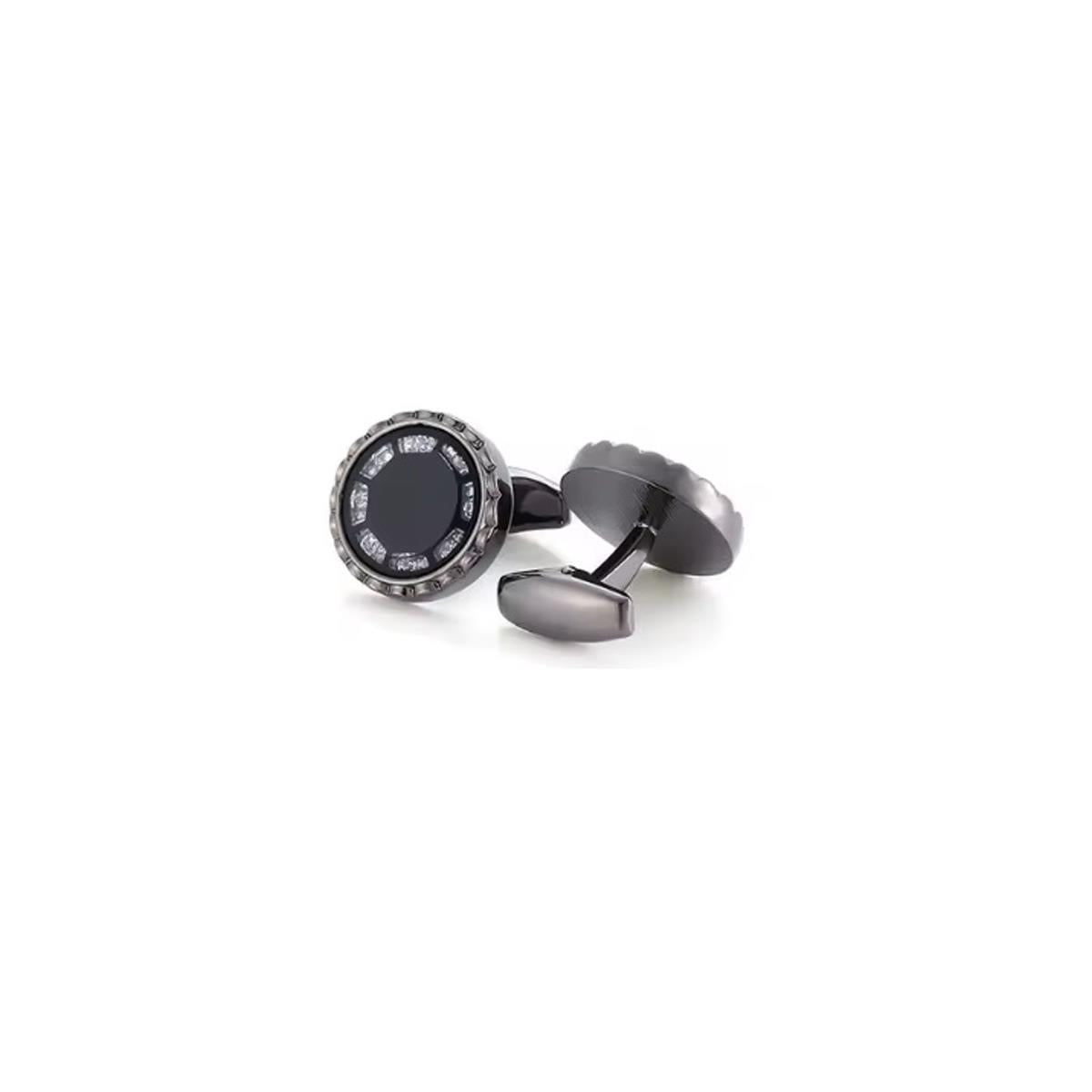 Charles William Black Cufflinks with Stunning Elements