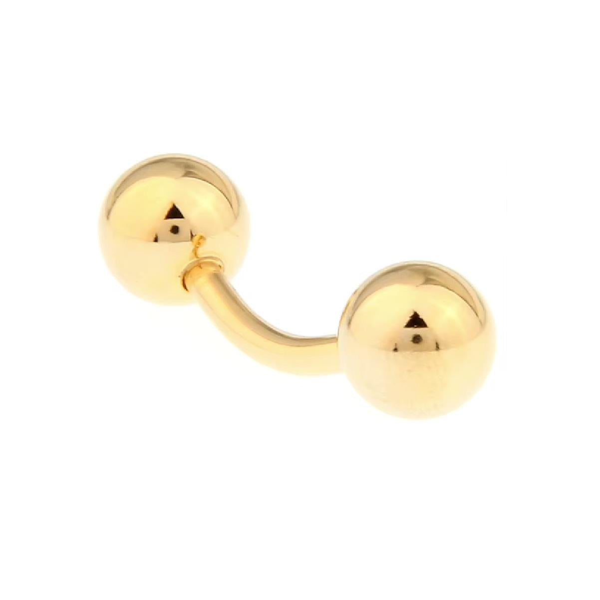 Charles William Luxury Stud Gold Cufflinks Ball Return Unique Gift