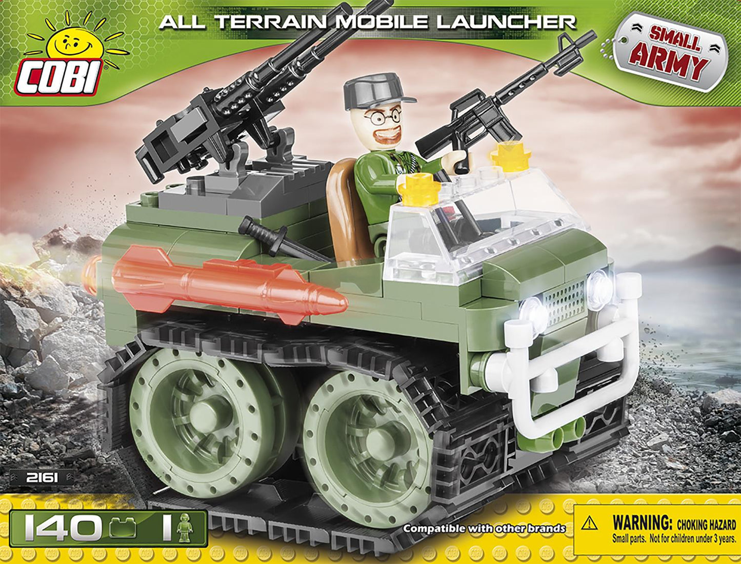 Cobi Army All Terrain Vehicle With Mounted Guns Blocks Bricks 140Pc Compatible Age 5+