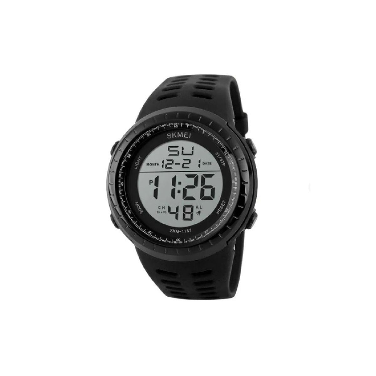 Large Clear Display Digital Watch with Day, Date, Stopwatch and Alarm