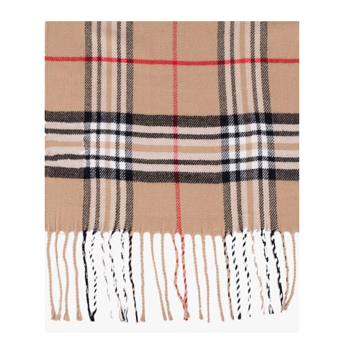 Soft Scarf Beige Striped Criss Cross Warm Gentle and Luxurious Shawl UK Stock