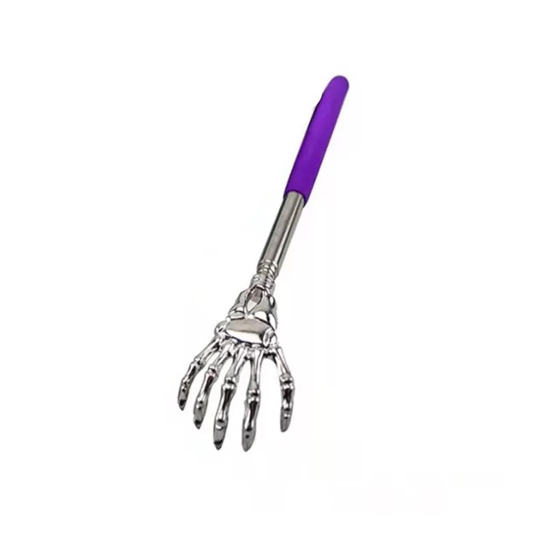 Skeleton Hand Back Scratcher with Long Reach Extendable Rubber Grip Arm