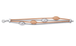 Charles William Rose Gold and Silver Bauble Bracelet Italian Designed Jewellery