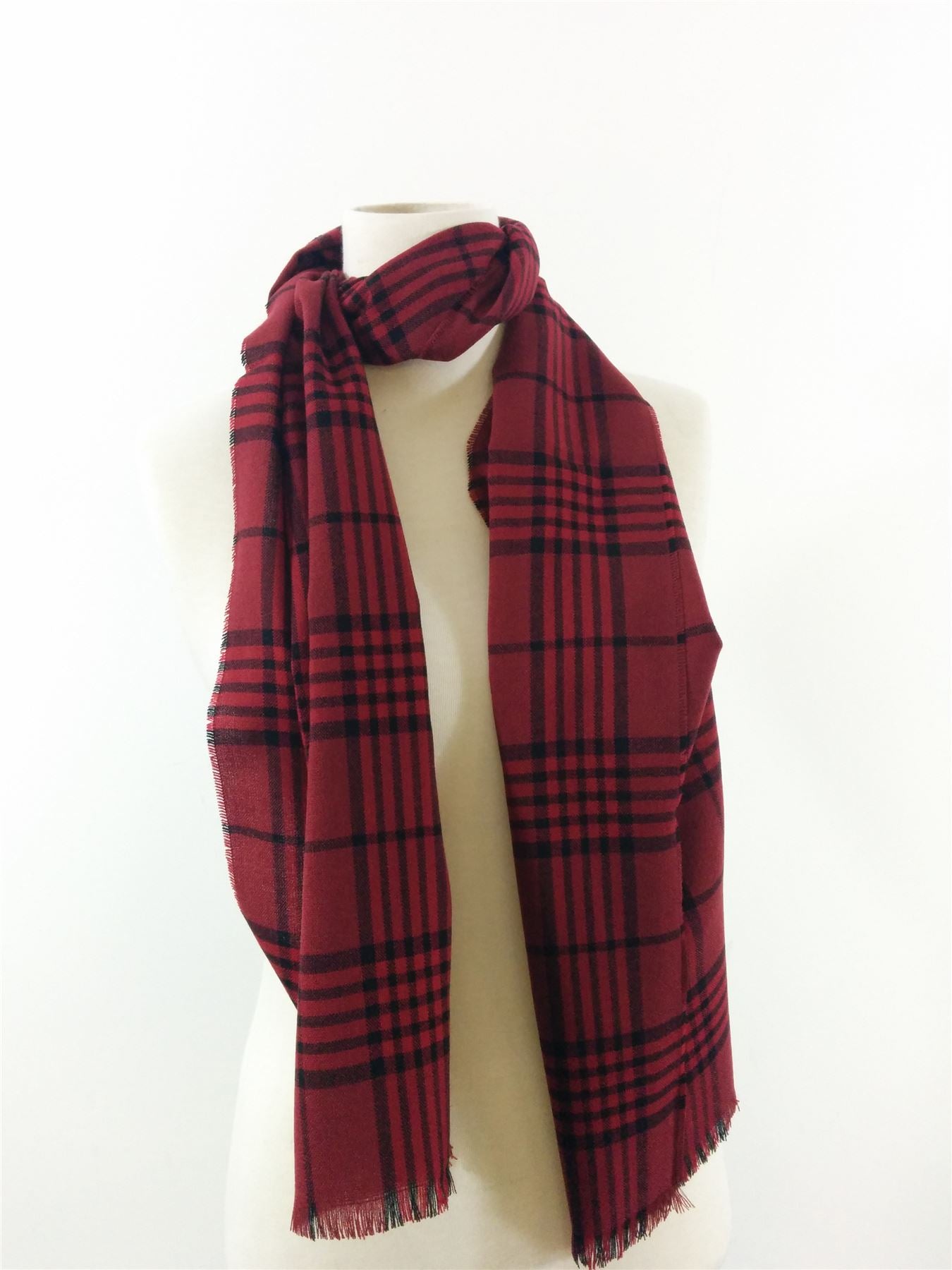 Fashion Scarf Tartan Pattern Winter Warm Men Ladies No Label UK