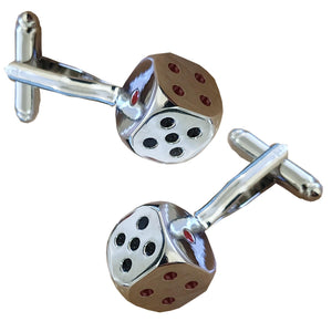 Charles William Silver Dice Cufflinks