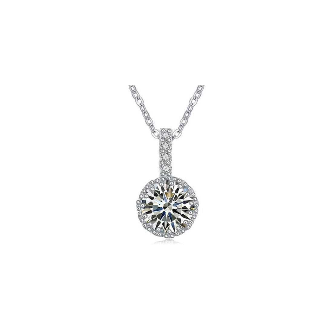 Large Crystal Pendant Necklace Elements Silver Ladies Jewellery from Charles William