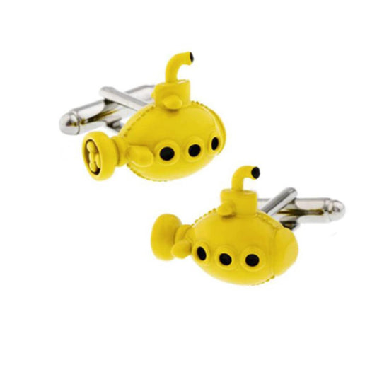 Charles William Yellow Submarine Cufflinks Song Music Water Sea Navy Deep Sea Dive Sailor