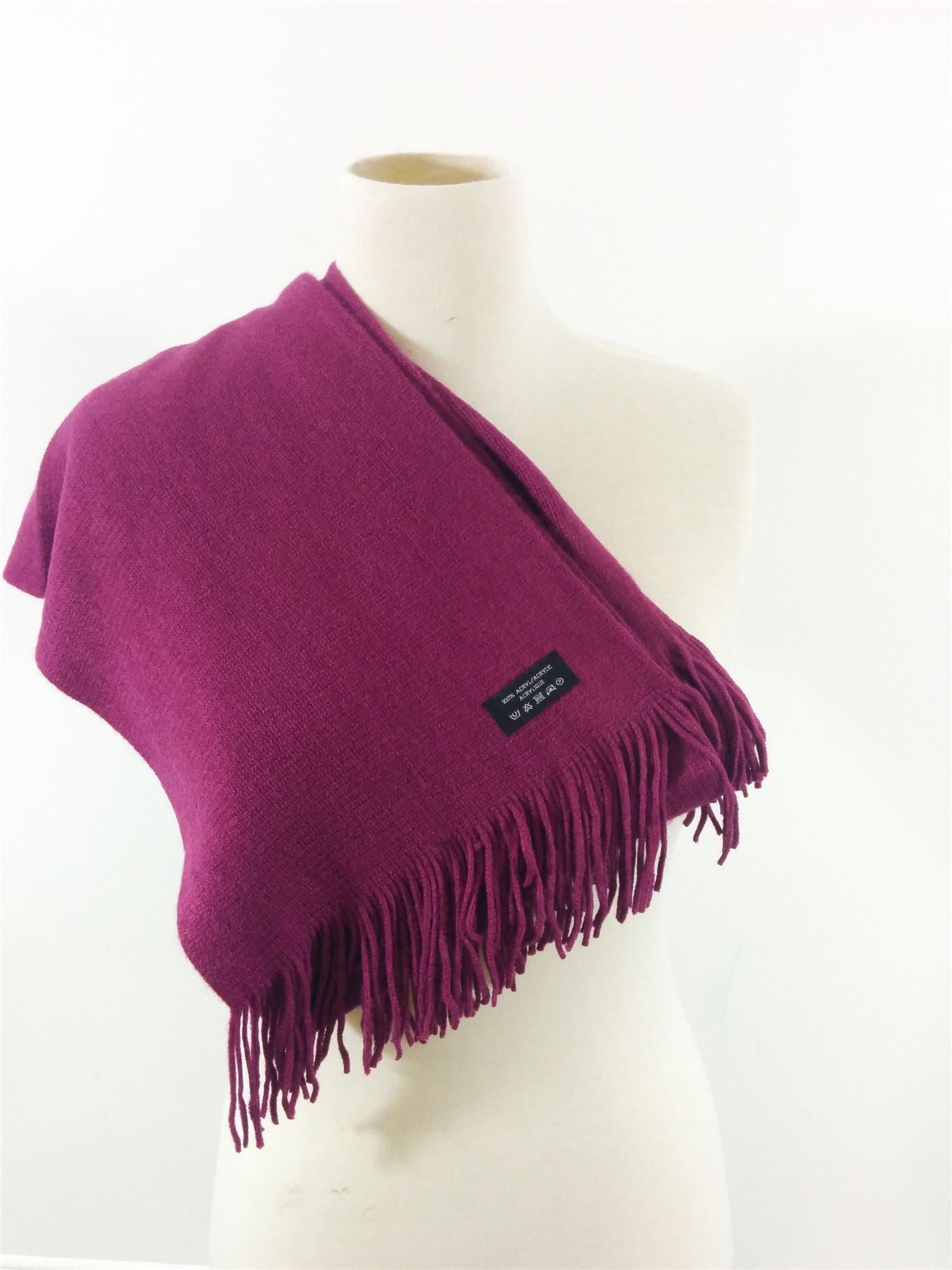 Fashion Scarf Purple Soft Winter Warm Luxury Men Ladies No Label UK