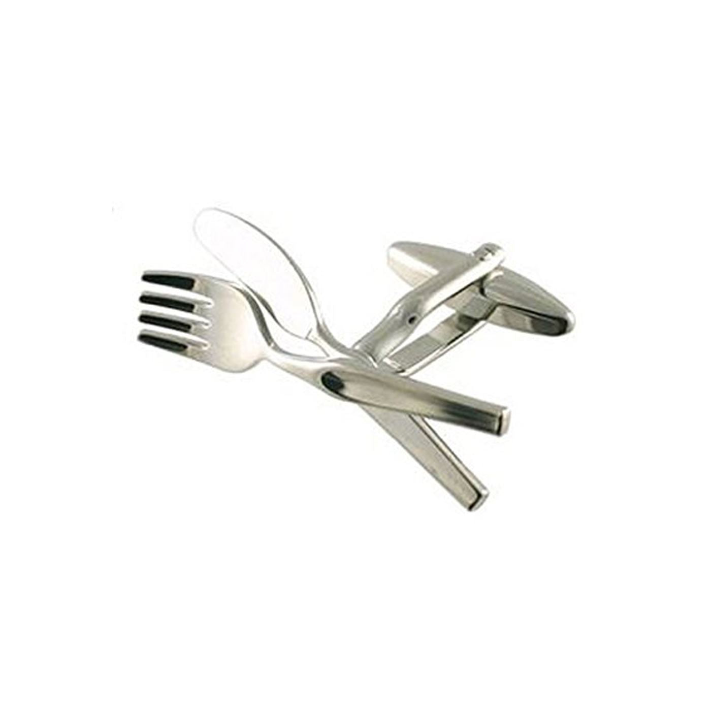 Charles William Cutlery Knife ForkNovelty Cufflinks Wedding Gift Restaurant Eat Dine