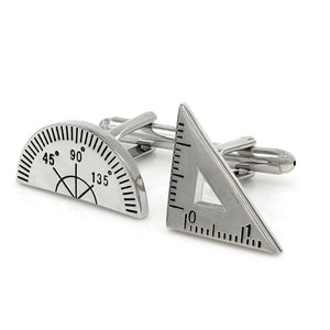 Charles William Maths Ruler Cufflinks for Novelty Gift