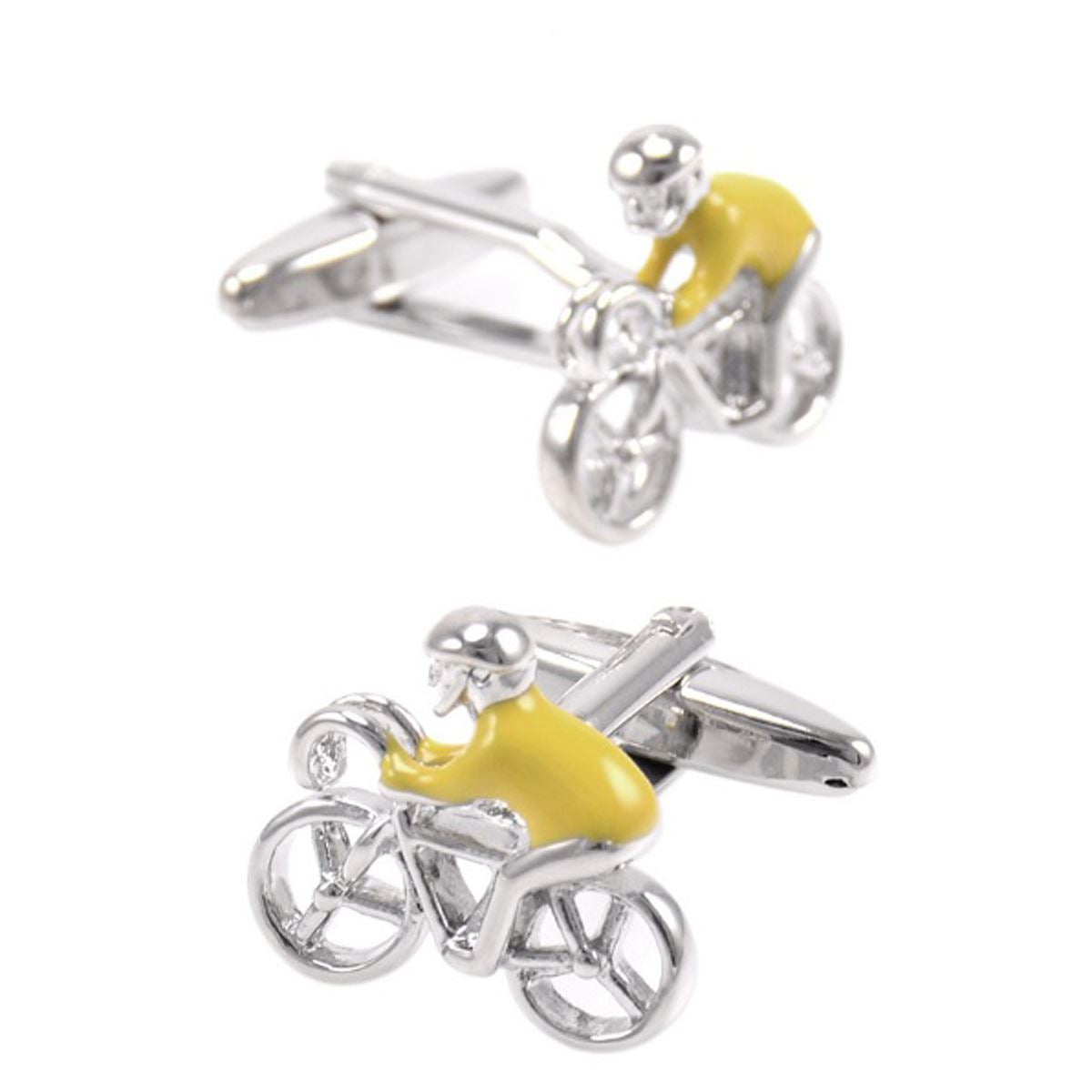 Charles William Yellow Jersey Tour De France Cycling Sports Cufflinks Bike lover Perfect Gift UK Seller