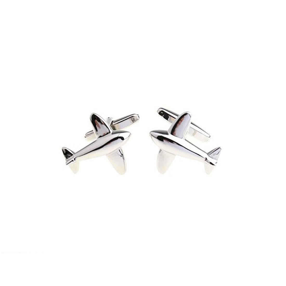 Charles William Silver Aeroplane Cufflinks Fly Flight Pilot Stewardess Present Airport Travel Abroad