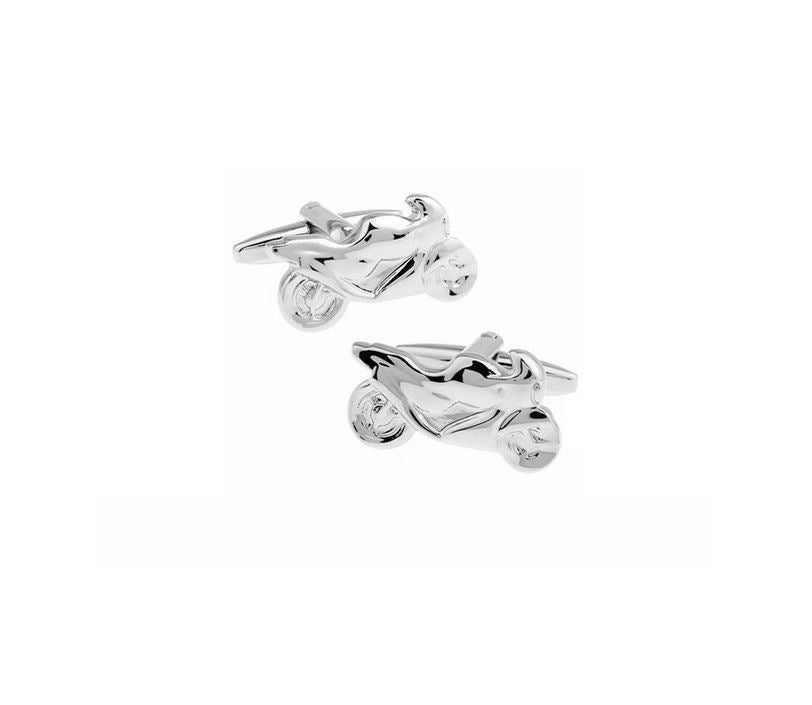 Charles William Sports Silver Motorcycle Motorbike Harley Style Racing Novelty Cufflinks