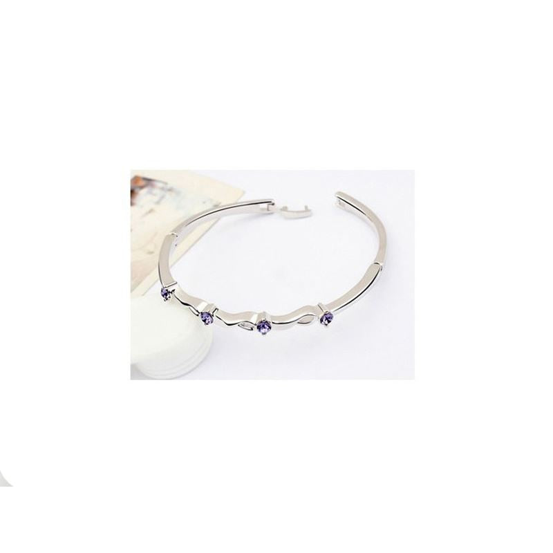 Austrian Crystal Bracelet Bangle Purple Ladies Jewellery from Charles William