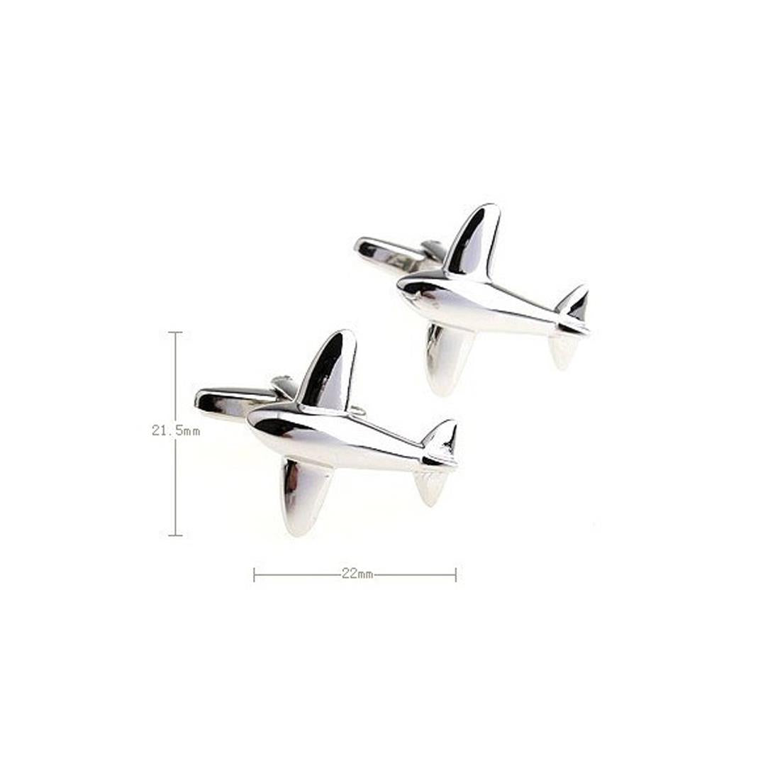 Charles William Silver Aeroplane Cufflinks Fly Flight Pilot Stewardess Present Airport Travel Abroad