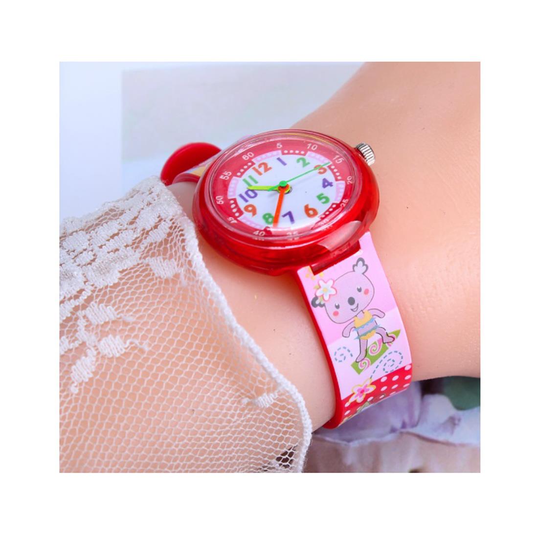 Cute Kids Red Children Boys Girls Animal Zoo Numbers Watch Easy Time UK