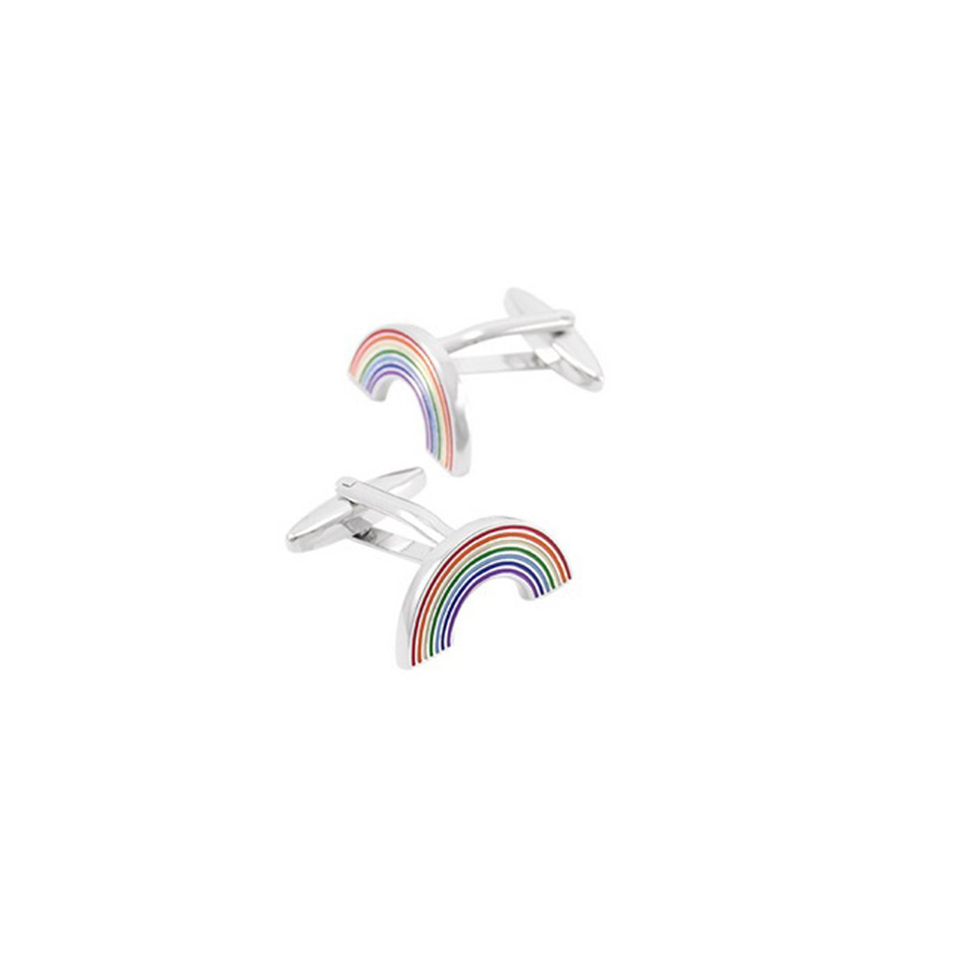 Charles William Luxury Rainbow Colour Multi Smart Cufflinks Wedding Business Unique Gift UK