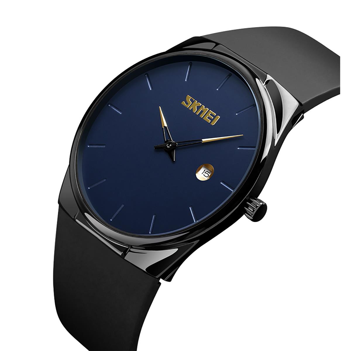 Skmei Classic Simple Clear Watch Date Display Thin Light Comfortable Blue