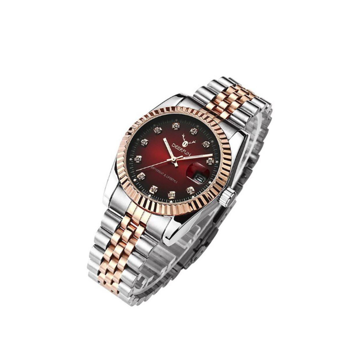 Deerfun Ladies Watch Gold Silver Women Woman Smart Watches Two Tone Red