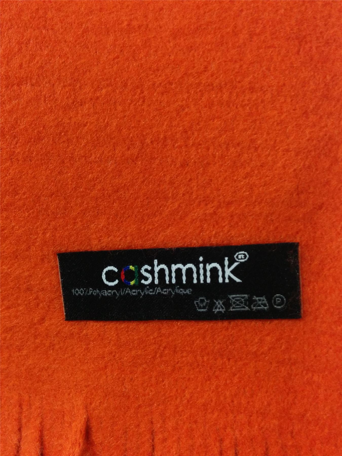 Fashion Scarf Orange Soft Winter Warm Unisex No Label Cashmink