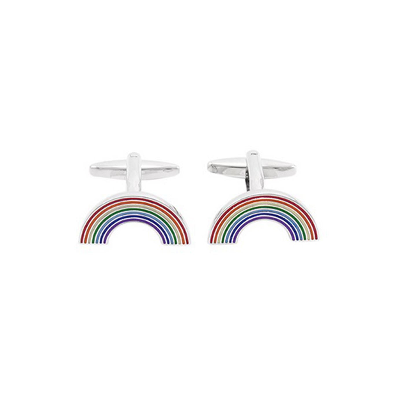 Charles William Luxury Rainbow Colour Multi Smart Cufflinks Wedding Business Unique Gift UK