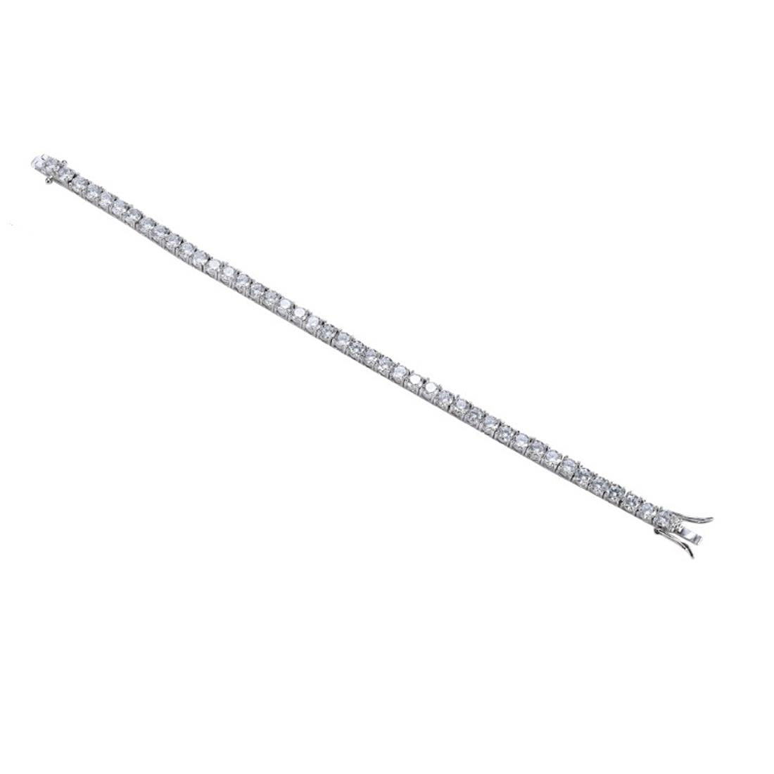 Elegant Silver Tennis Bracelet CZ High Quality Diamond Look UK Stock Quick Dispatch