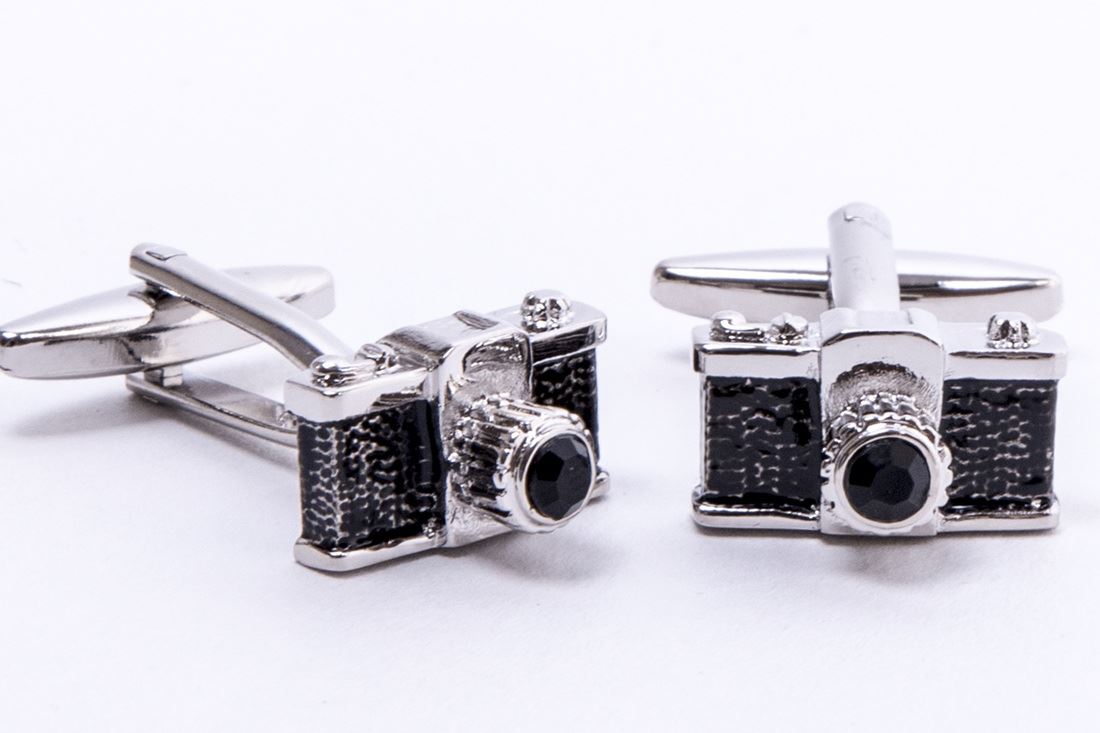 Charles William Camera Novelty Cufflinks Wedding Gift Smart Photographer Picture UK