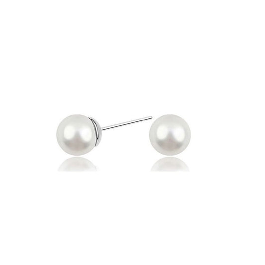 Beautiful Pearl Style Pendant Stud Earrings White Stone Jewellery Gift BG1616