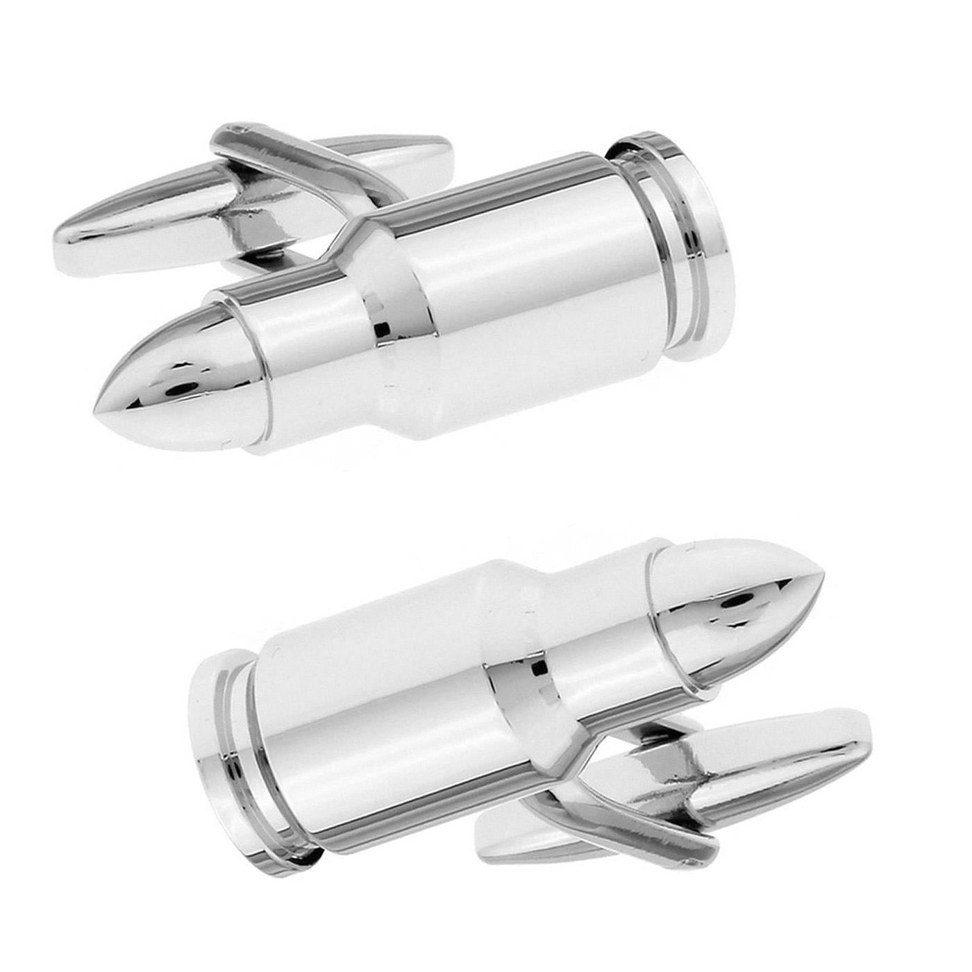 Charles William Mens Ladies Luxury Novelty BULLET Cufflinks Machine Shot Gun Unique