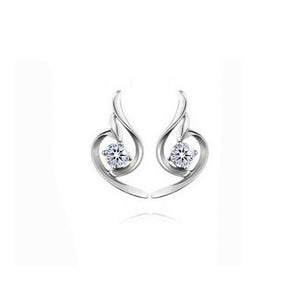 Beautiful Women's Earrings Clear Crystal Stones Bridal Clef Design BG1520