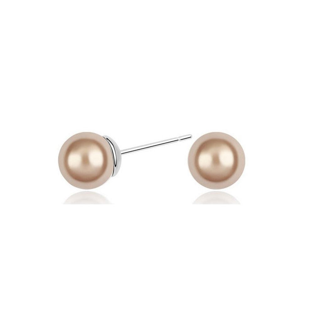 Beautiful Pearl Style Pendant Stud Earrings Gold Stone Jewellery Gift BG1614