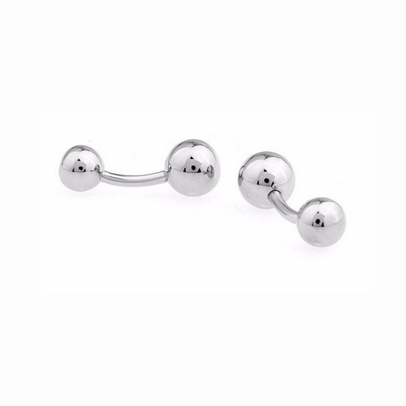 Charles William Mens Ladies Luxury Stud Cufflinks Silver Ball Return Unique Gift Top Quality