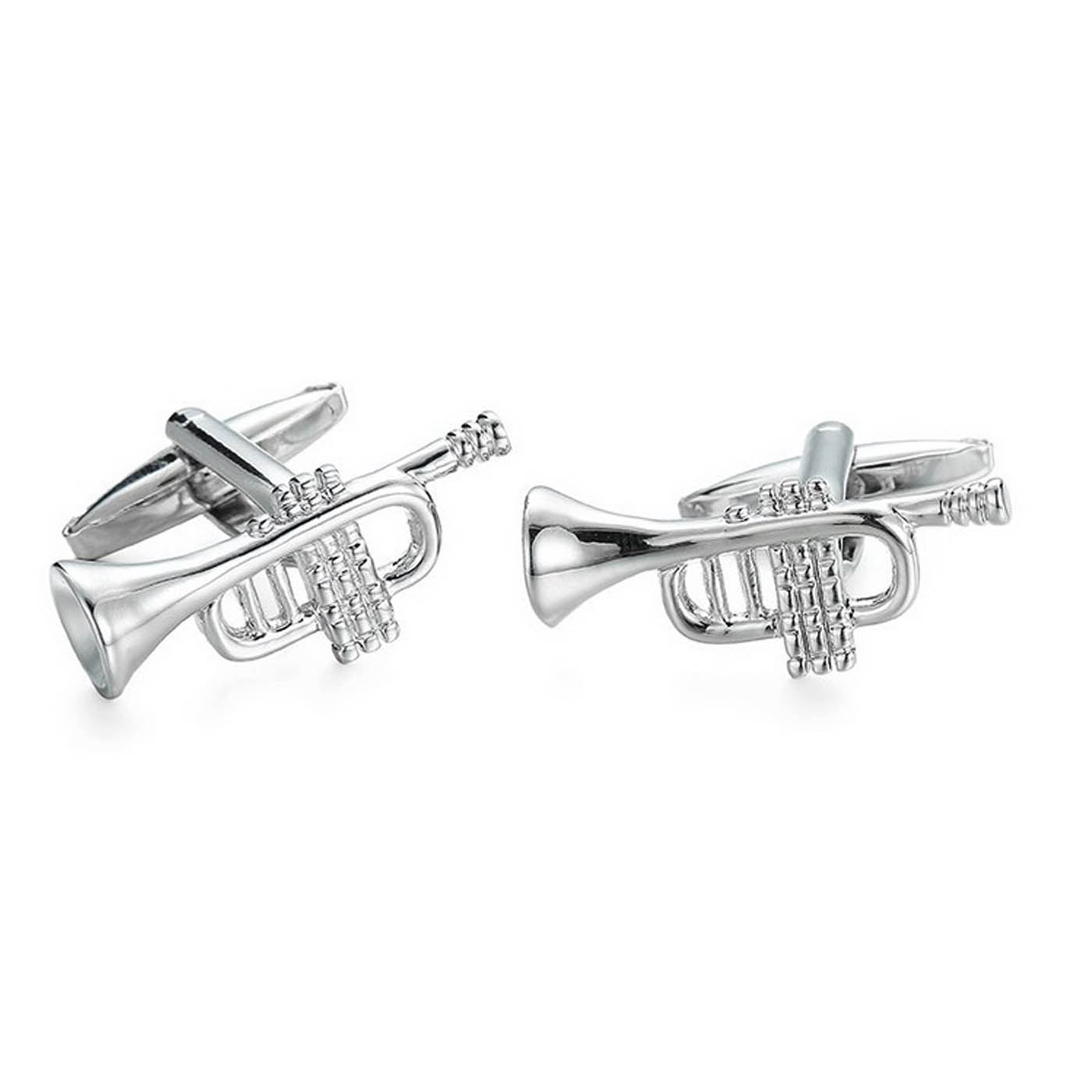 Charles William Music Trumpet Horn Party Novelty Cufflinks Wedding Gift Smart Musician Play Fashion UK