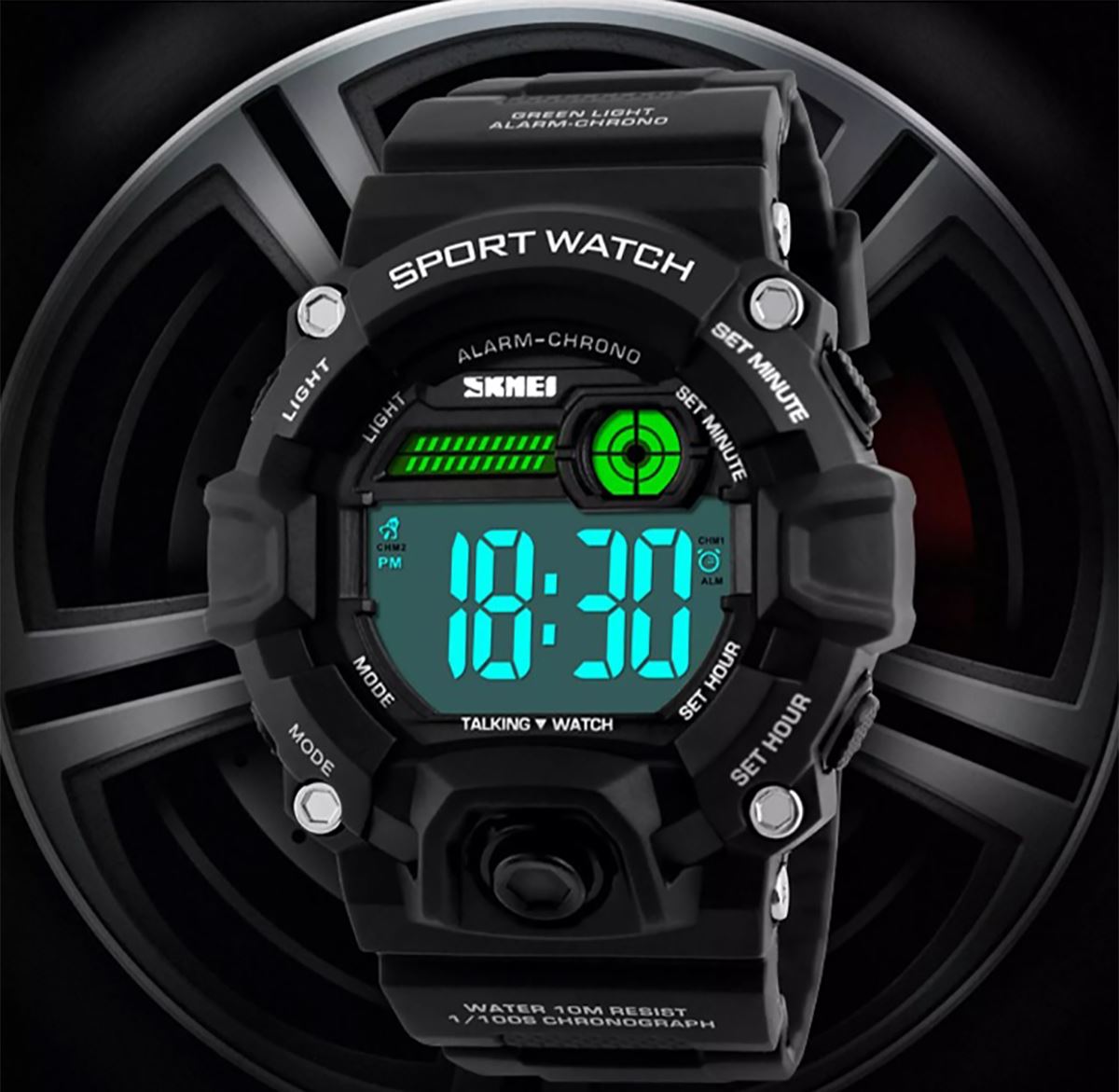 Skmei Large Display Digital Watch Camouflage Loud Alarm Cam 50m Sports Watch UK Seller