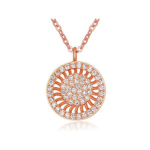 Sunray Circle Pendant Necklace Ladies Jewellery from Charles William