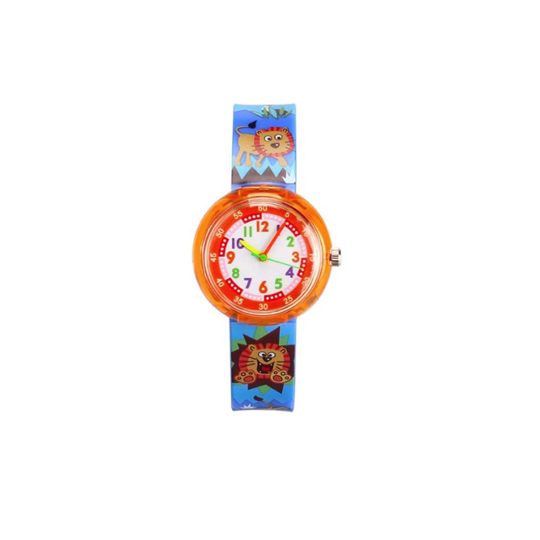 Cute Kids Blue Lion Boys Children Animal Zoo Numbers Child Watch Easy Time UK